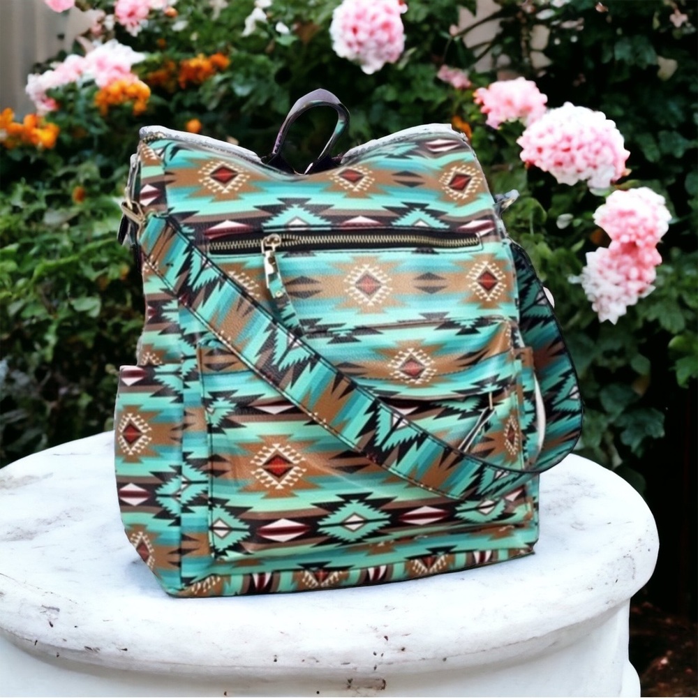 NWT FAUX LEATHER BACKPACK TOTE